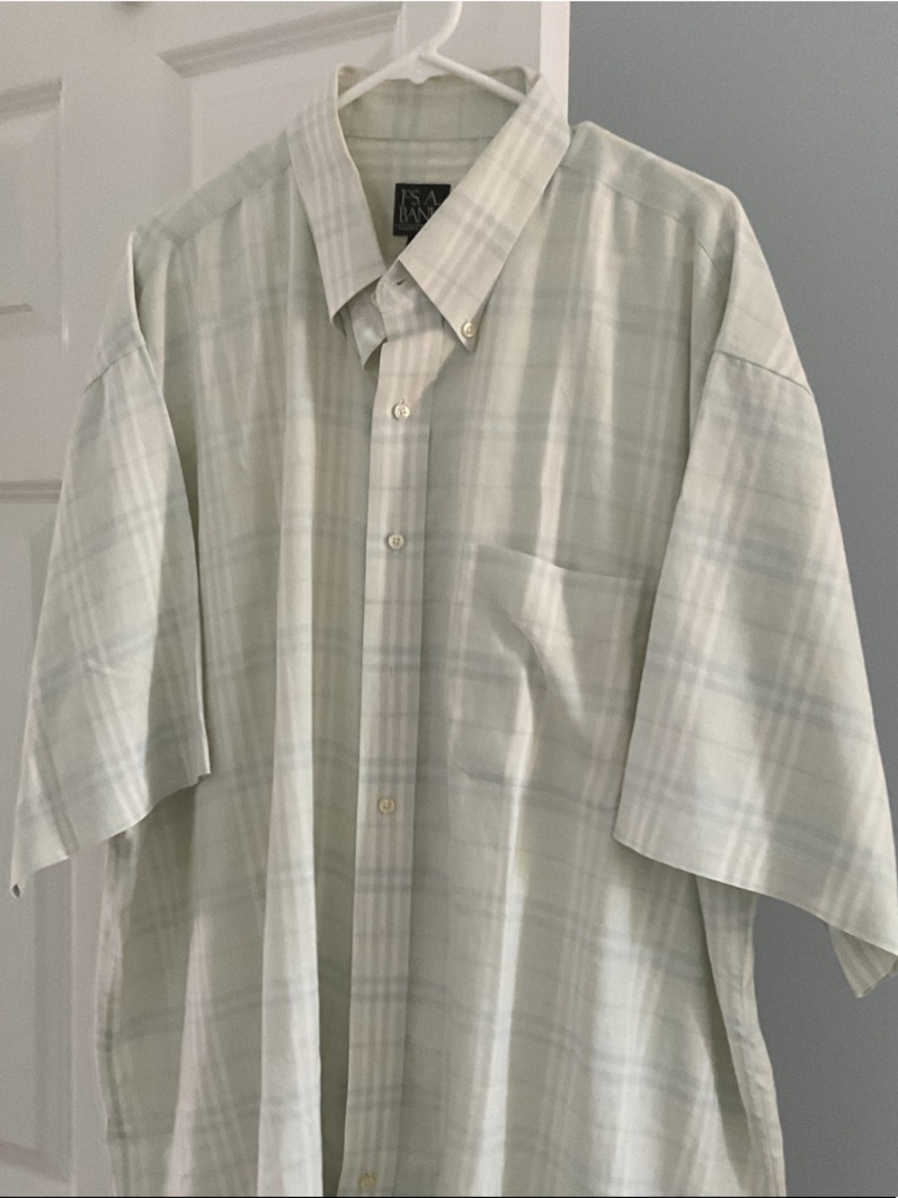 Light plaid linen shirt - XXL